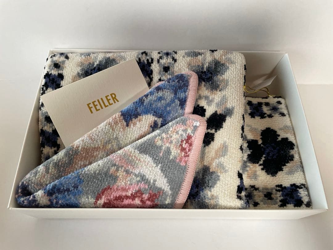 FEILER 巾着ポーチハンカチ3点セット FEILER 新品ハンカチ ポーチ 3点セット FEILER 新品ハンカチ ポーチ 3