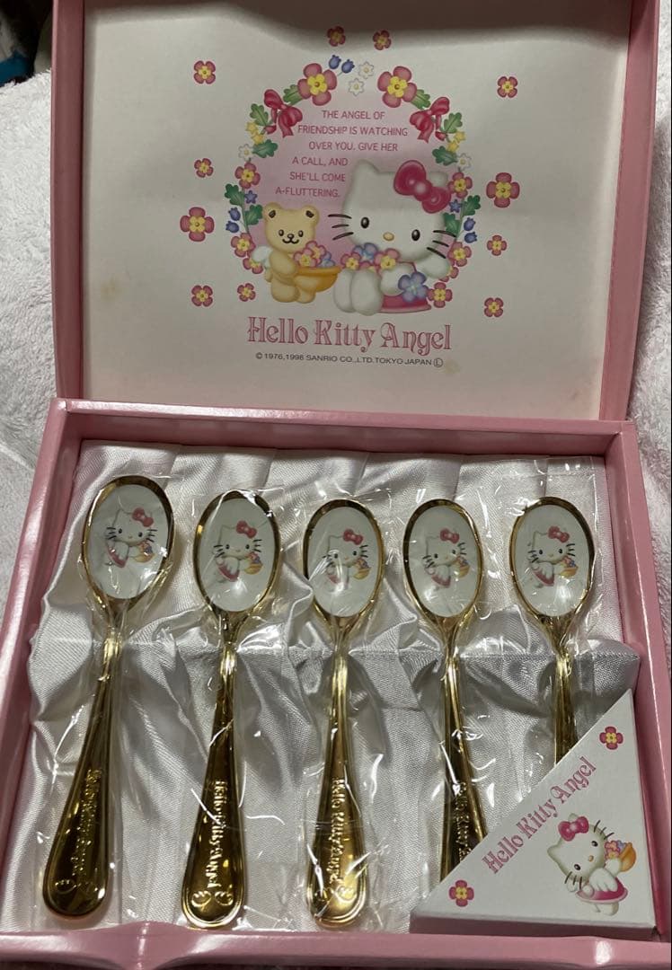 ハローキティエンジェル☆スプーン5本セット☆激レア☆1998年製￼ ハローキティエンジェル☆スプーン5本セット☆激レア☆1998年製￼ 希少