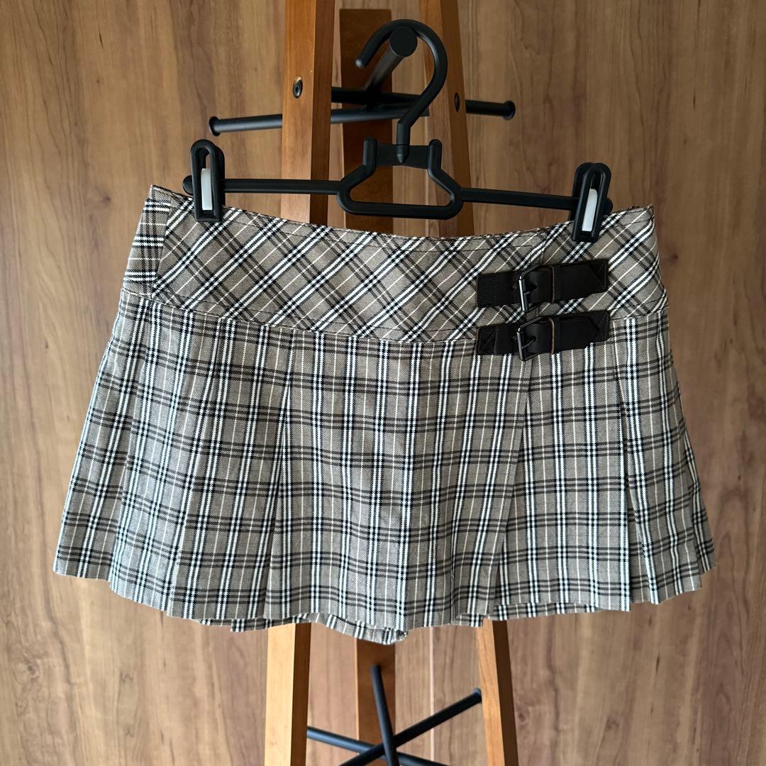 Burberry Blue Label】 チェック プリーツミニスカート - メルカリ