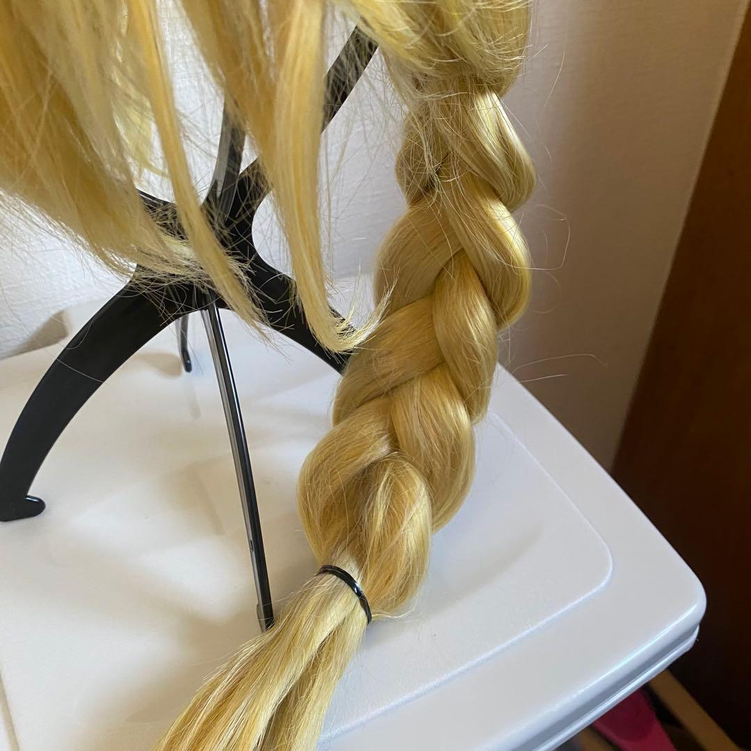 コスプレ☆ブロンドロングウィッグ 金髪 三つ編み 鋼の錬金術師 エド