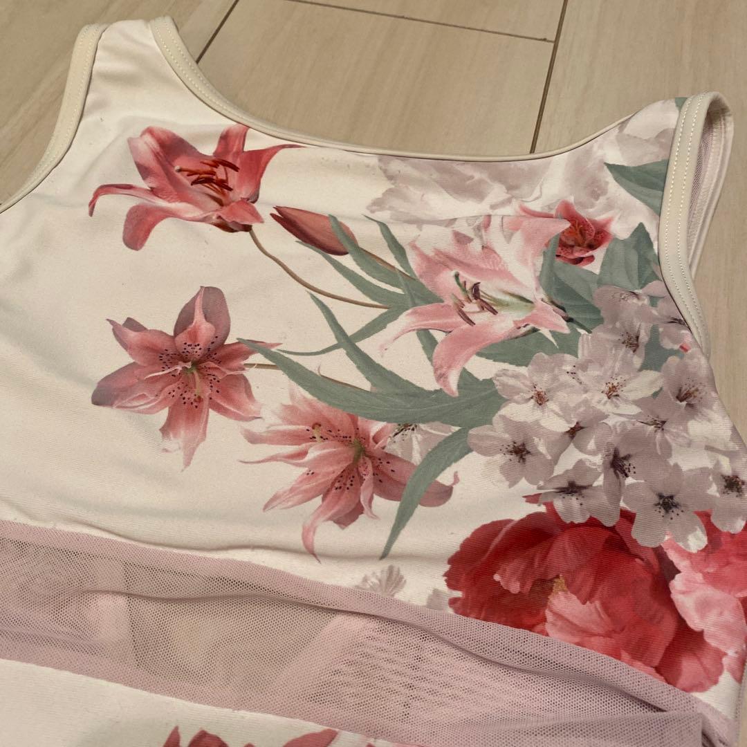 チャコット 永久メイ コラボ花柄 レオタード 140