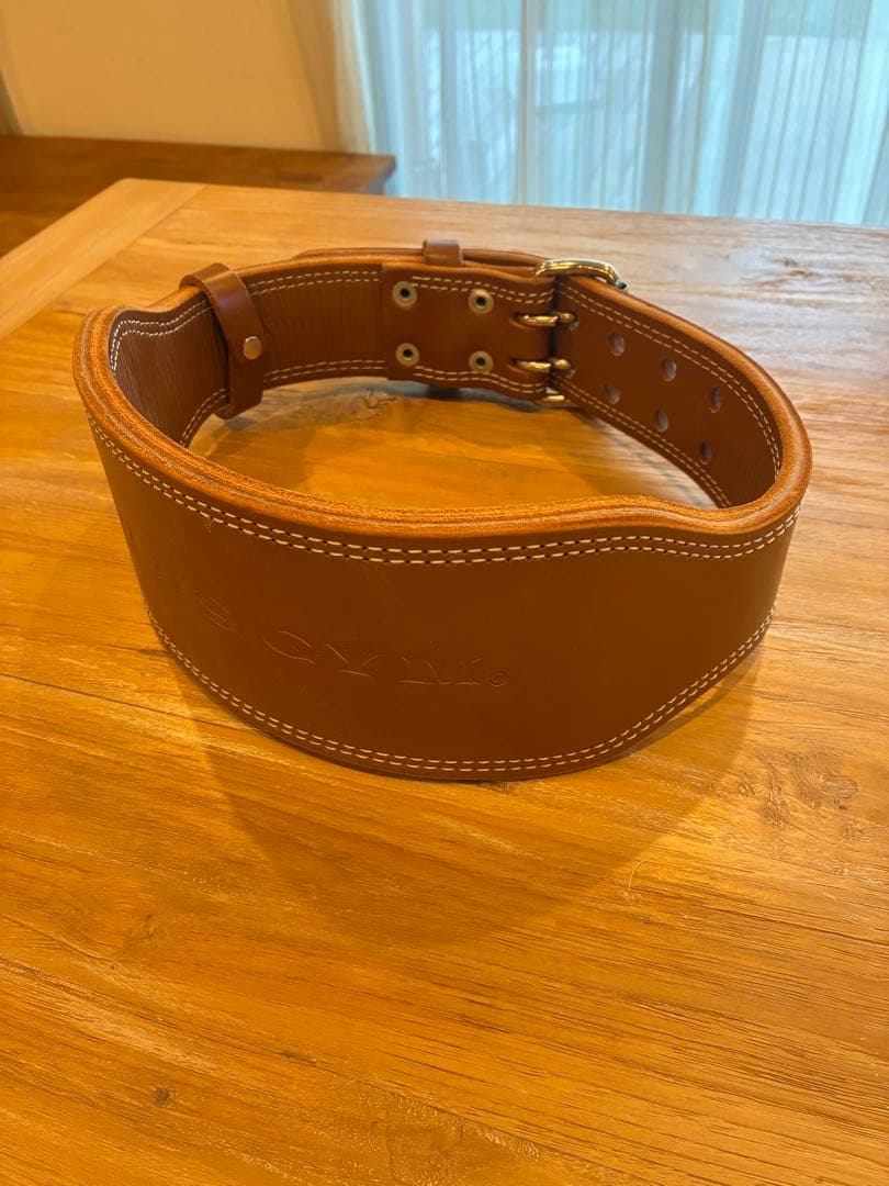 美品！GOLD'S GYM プロレザーベルト　Mサイズ　ゴールドジム　筋トレ プロレザーベルト GOLD'S GYM_G ゴードジムギア 筋トレ トレーニング