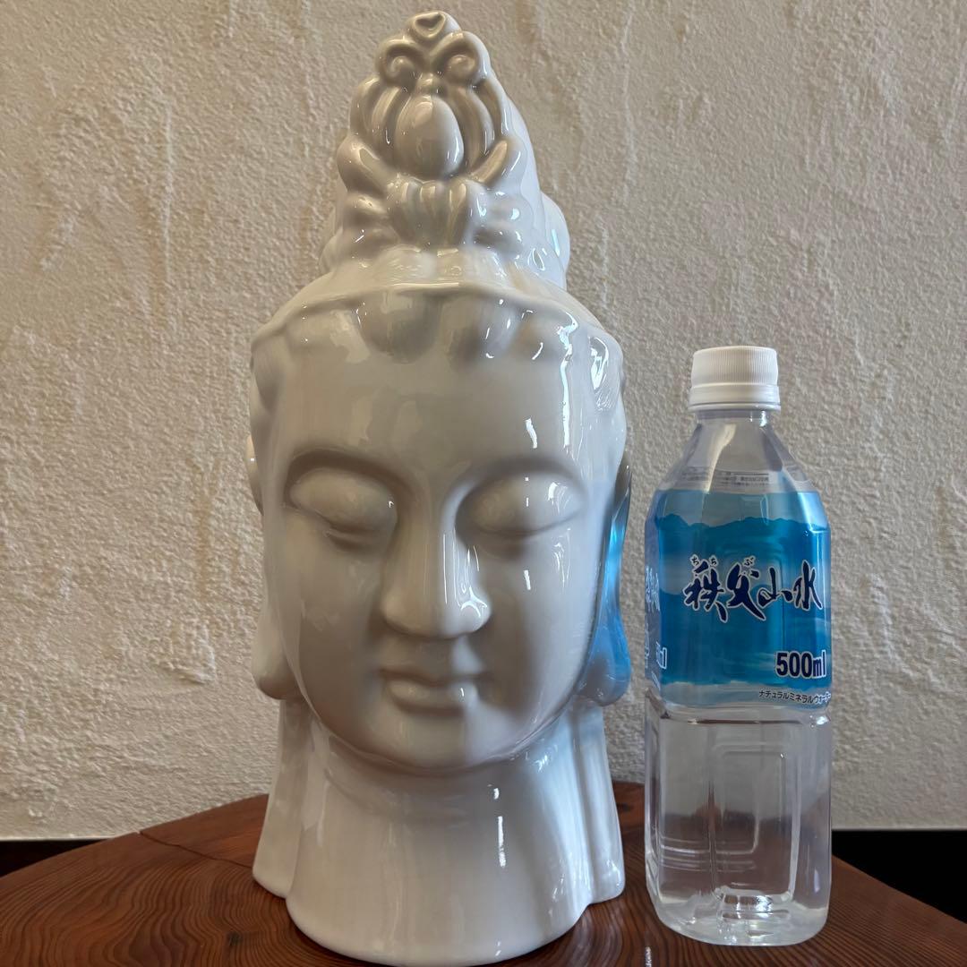 ✴︎ヴィンテージ✴︎古美術 台湾製 白磁 観音様 仏頭 高さ約33cm