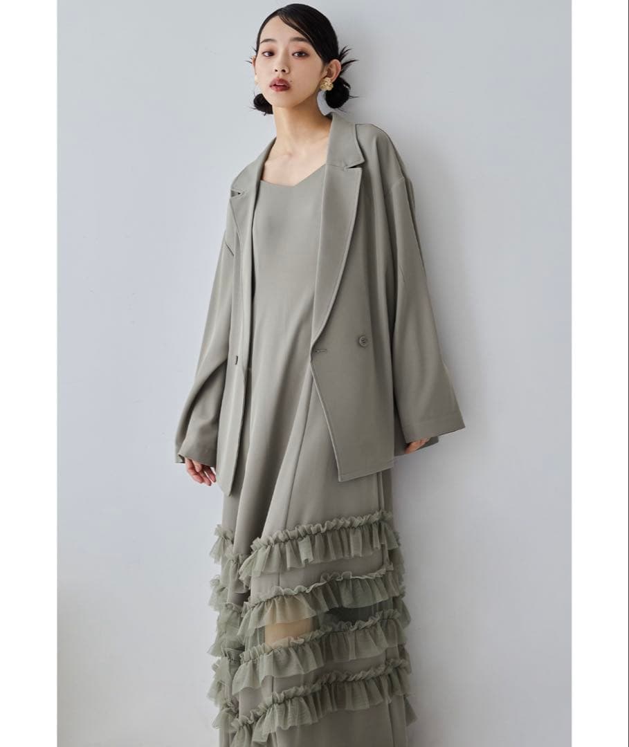 新品】niana トランスペアレントヘムセットアップドレス Mサイズ