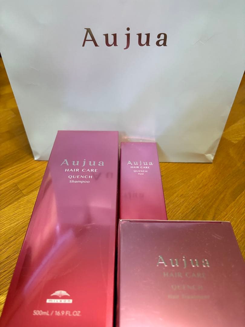Aujua QU シャンプー、トリートメントなど3点セット Aujua ミルボン オージュア QU クエンチ シャンプー 1000mL ＆ ヘア