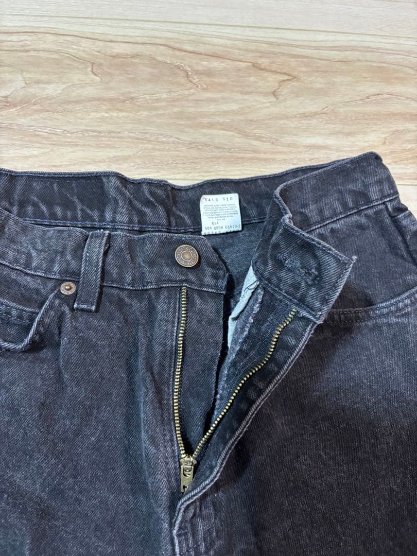 レア リーバイス 90s 565 WIDE LEG USA製 ブラックジーンズ - メルカリ