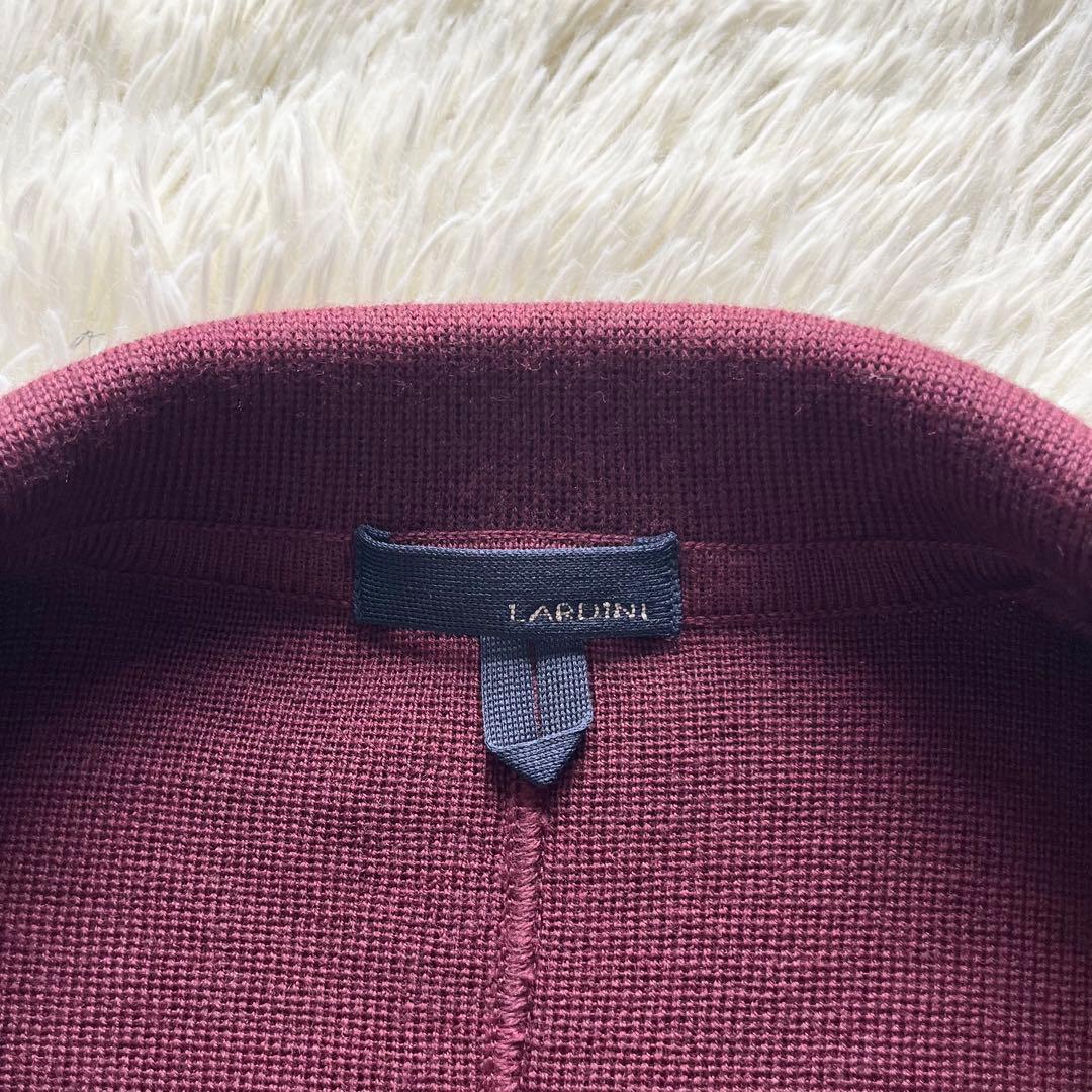 <極美品>LARDINI ボルドー ウール ダブル ニットジャケット S相当 美品>LARDINI ボルドー ウール ニット ジャケット サイズS相当 - メルカリ