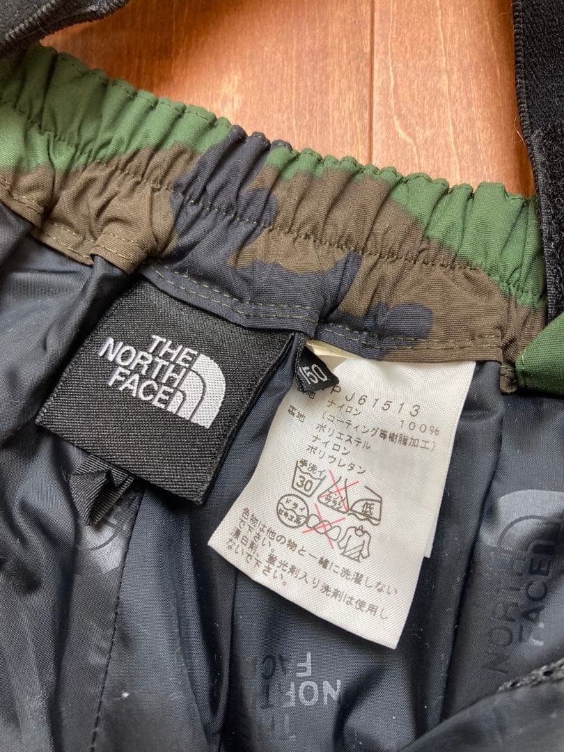 THE NORTH FACE 子ども用迷彩スキーパンツ雪遊びスノーパンツ