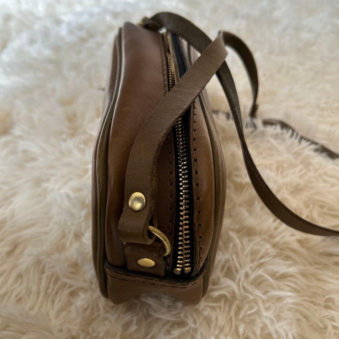 レア美品】HERZヘルツ CP 35 ふっくらショルダー グリーンベージュ