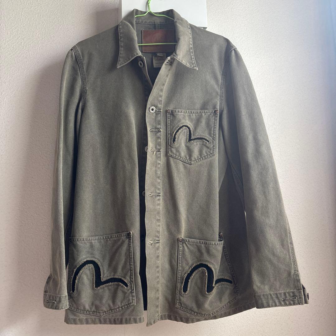 お値下げ＊エヴィス EVISU ダック生地 カモメ カバーオール ジャケット