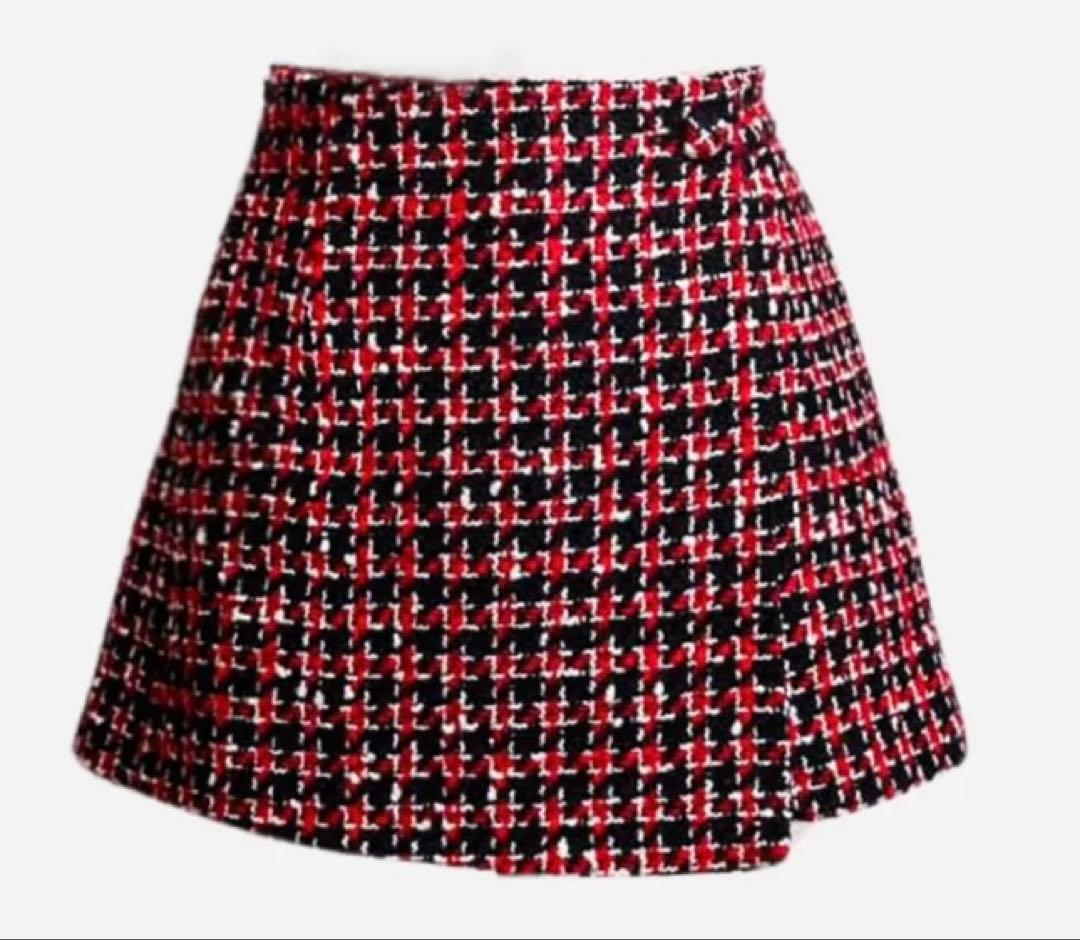 シェリエ　sheller Lady Tweed Wrap Culottes 新品 shiny tweed wrap culottes キュロット sheller - メルカリ