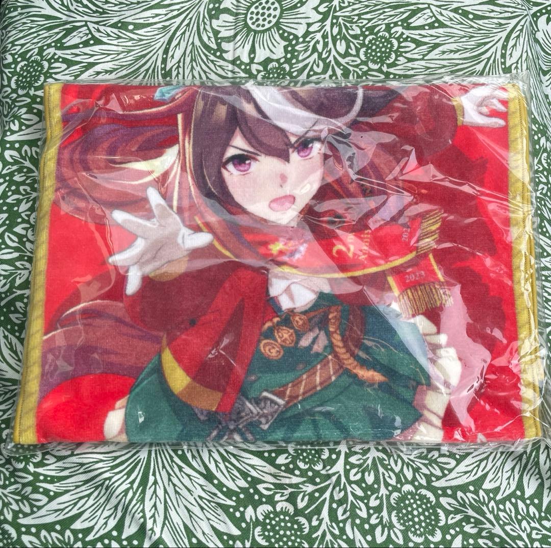 ウマ娘×BOSS プリティーダービー 優勝レイ風フェイスタオル