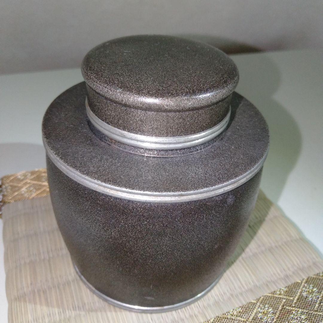 錫製茶入 茶道具 畳台付き1個
