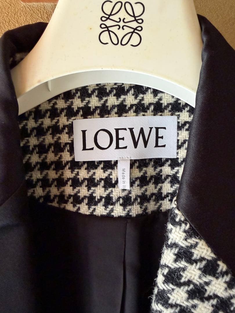 LOEWE ロエベ メンズ千鳥格子柄2Bテーラードジャケット