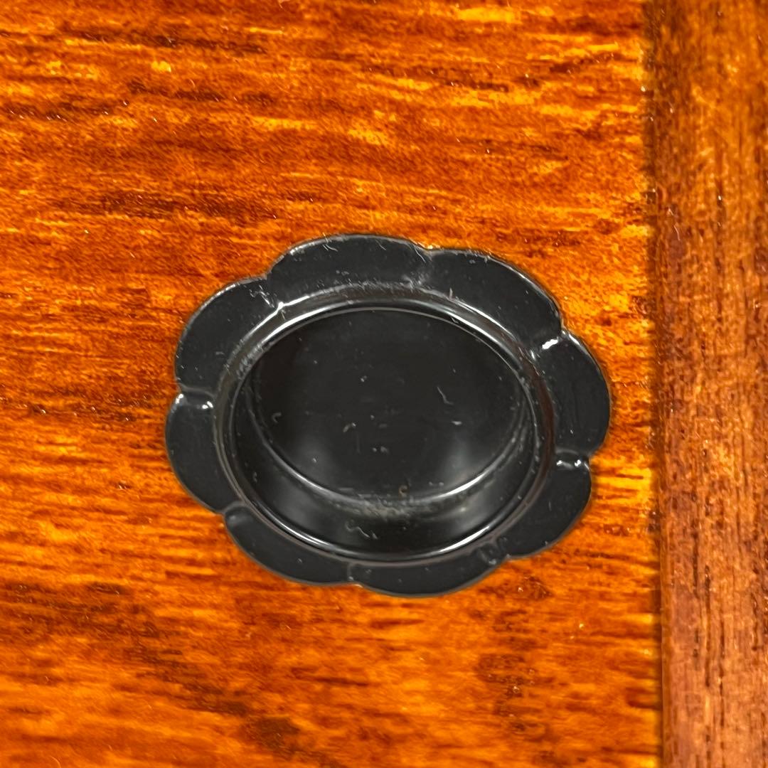 からくり箪笥 小型 ケヤキ調 和モダン 隠し収納 高級感美品希少一点物