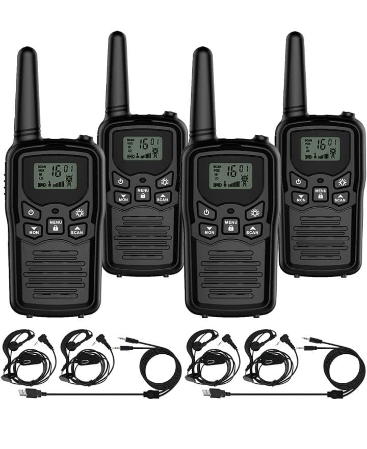 トランシーバー 4台セット無線機免許不要 楽天市場】【送料無料】トランシーバー4台セット 中継器対応 特定小