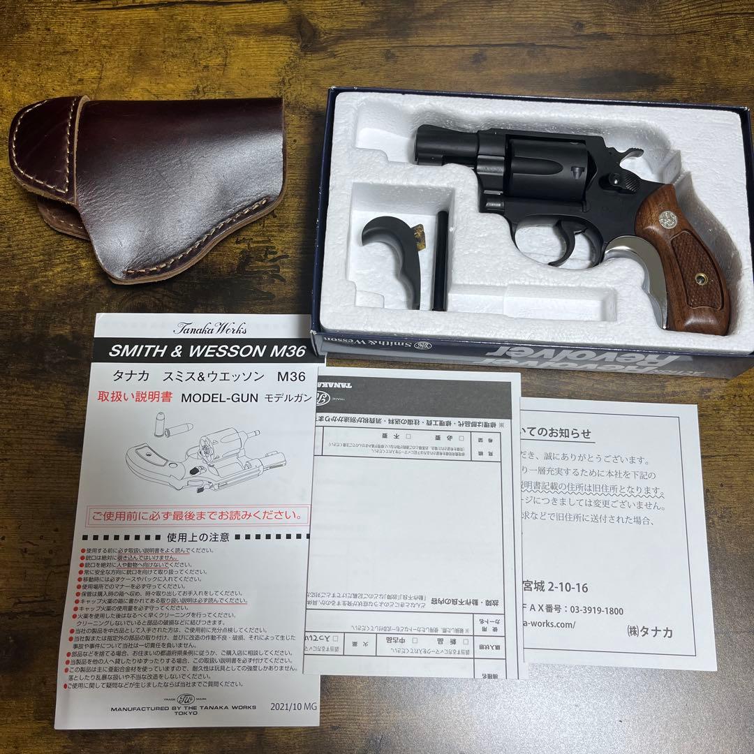 タナカ　スミス&ウェッソン　M36 モデルガン　ヘビーウェイト Amazon | タナカ (Tanaka) S&W M36 パフォーマンスセンター 2インチ