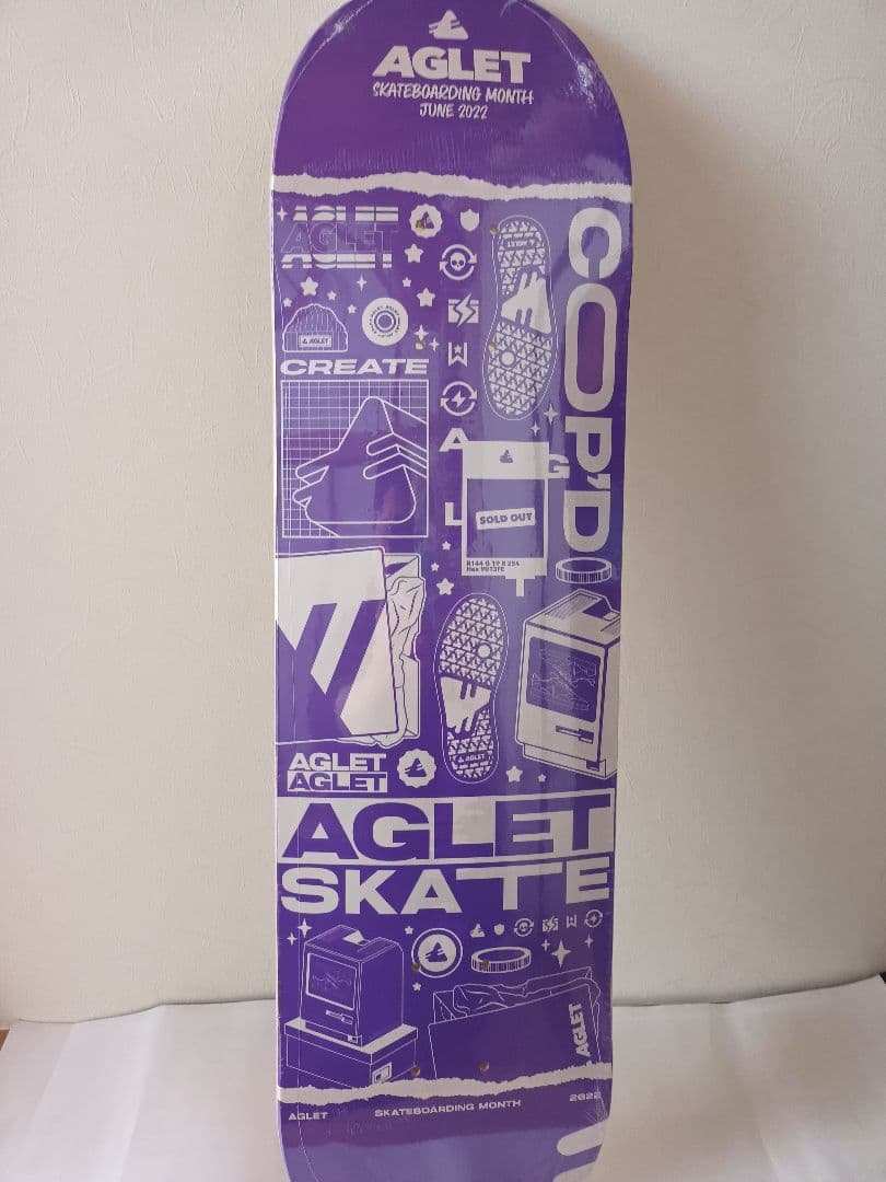 AGLET SKATE デッキ 紫色 グラフィックプリント AGLET SKATE デッキ 紫色 グラフィックプリント AGLET SKATE デッキ