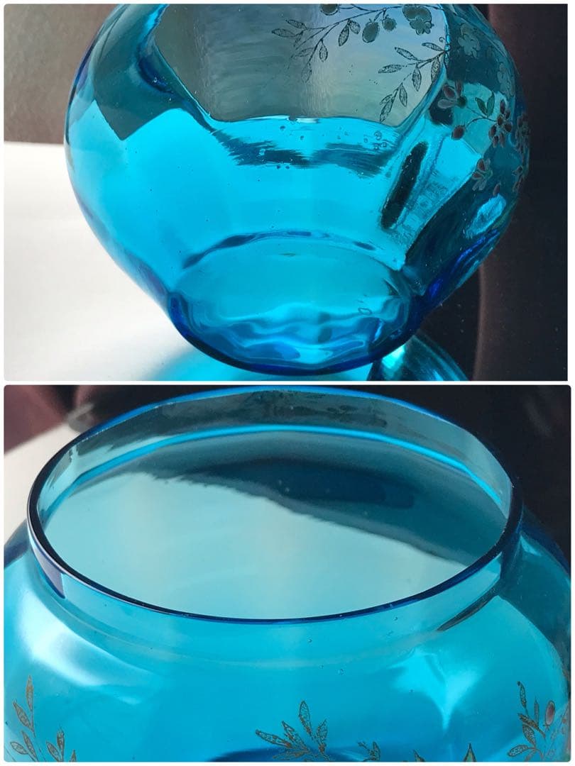 極稀少オールドバカラBaccaratシュガーポット砂糖入れ☆金彩エナメル彩