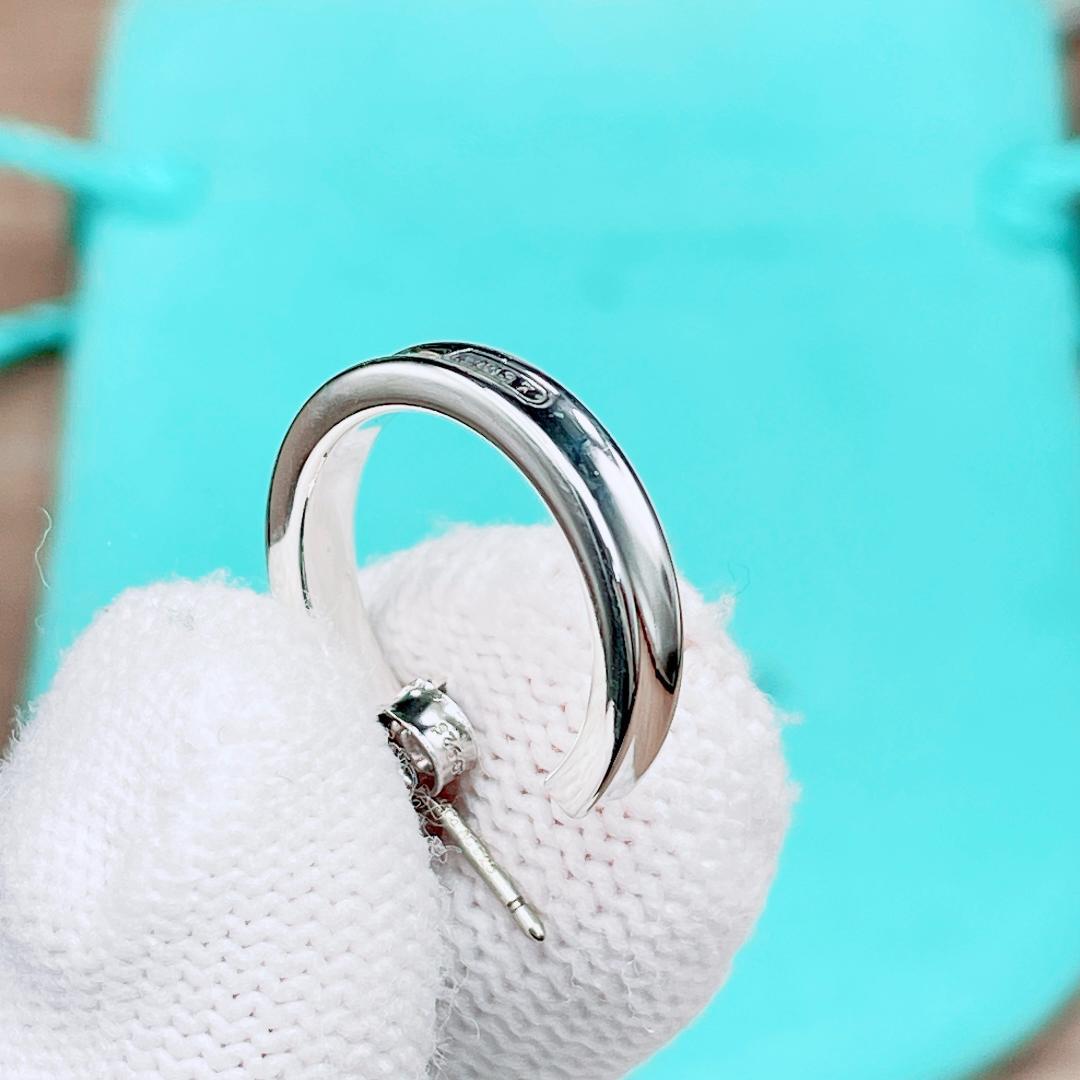 ◇ティファニー◇新品仕上済 1837 スモール フープピアス 925 2.21g