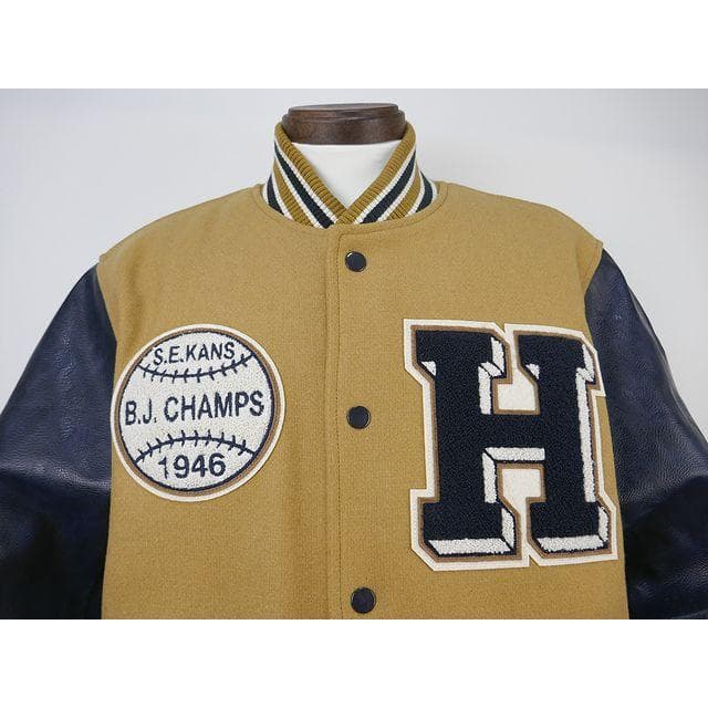 新品＊HOUSTON メルトンアワードジャケット TIGER キャメル M