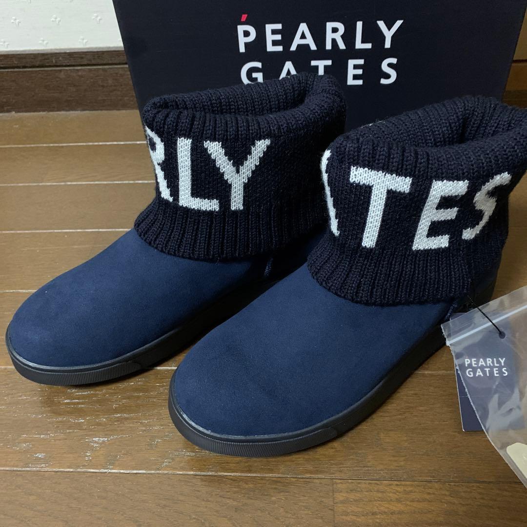 完売品♪パーリーゲイツPEARLYGATESヌバック×リブニットショートブーツ