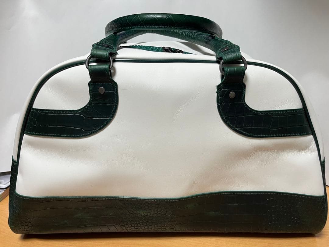 adidas×Bogey Boys ボストンバッグ ホワイト/グリーン