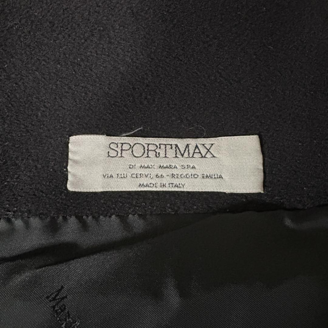 大きいサイズ✨MaxMara サイズ42 ダブルチェスターコート 黒 ブラック