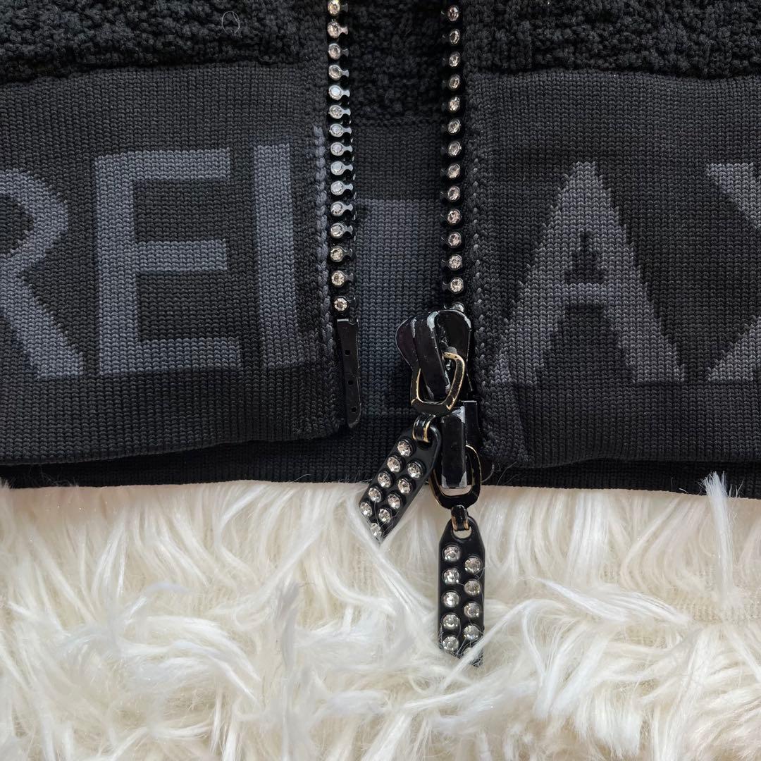 1piu1uguale3 フルジップパーカーセットアップwジップ 装飾 y2k