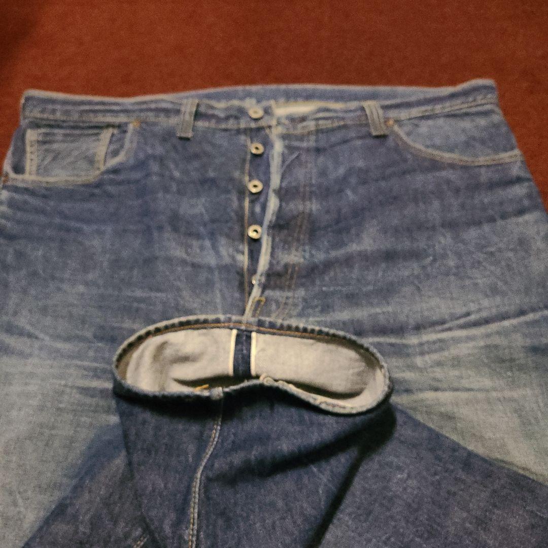 クッシュマンXXデニムw42革パッチ隠しリベット - パンツ最高