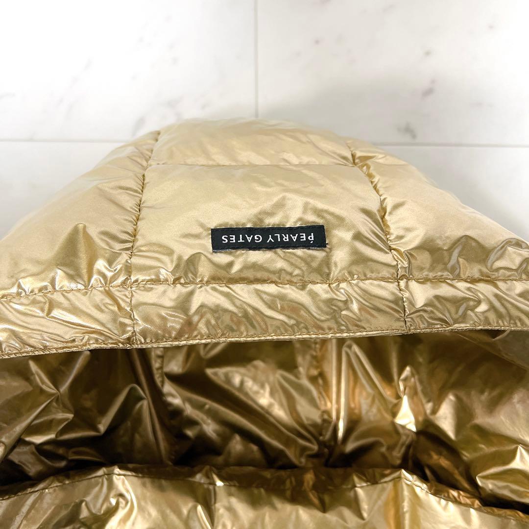 希少 ゴールド》パーリーゲイツ ダウンジャケット 3way ロゴ刺繍 3