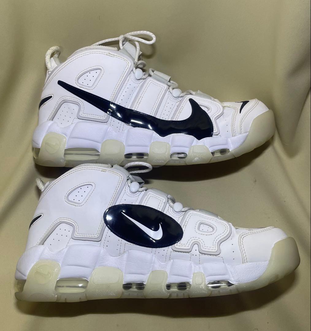 ナイキ　モアアップテンポ　コピーペースト　ホワイト　28.5cm 中古品