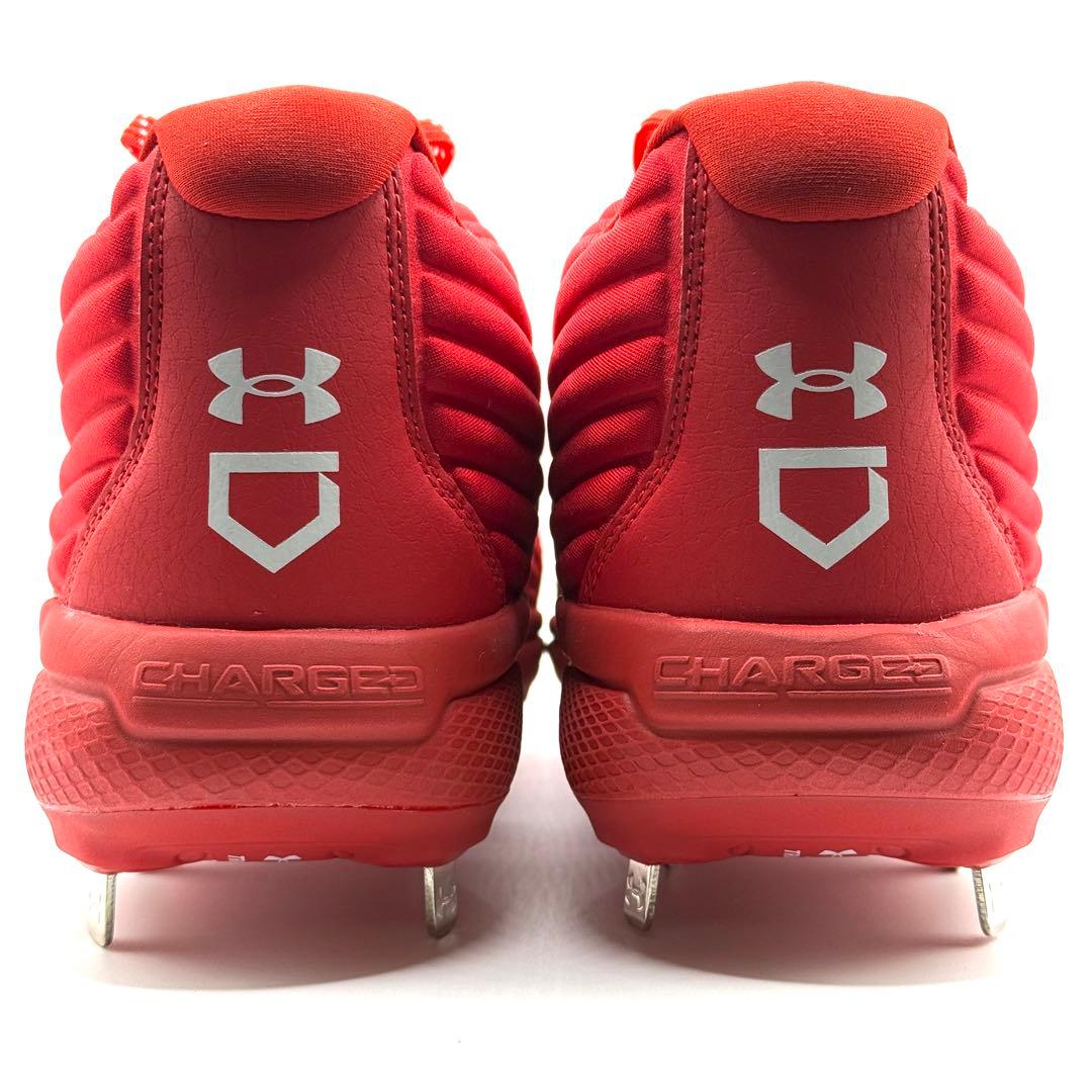 【新品】アンダーアーマー UA 野球 スパイクシューズ メンズ 赤 28.5cm