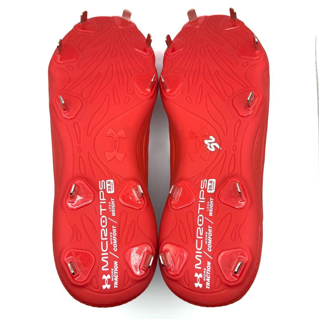 【新品】アンダーアーマー UA 野球 スパイクシューズ メンズ 赤 28.5cm