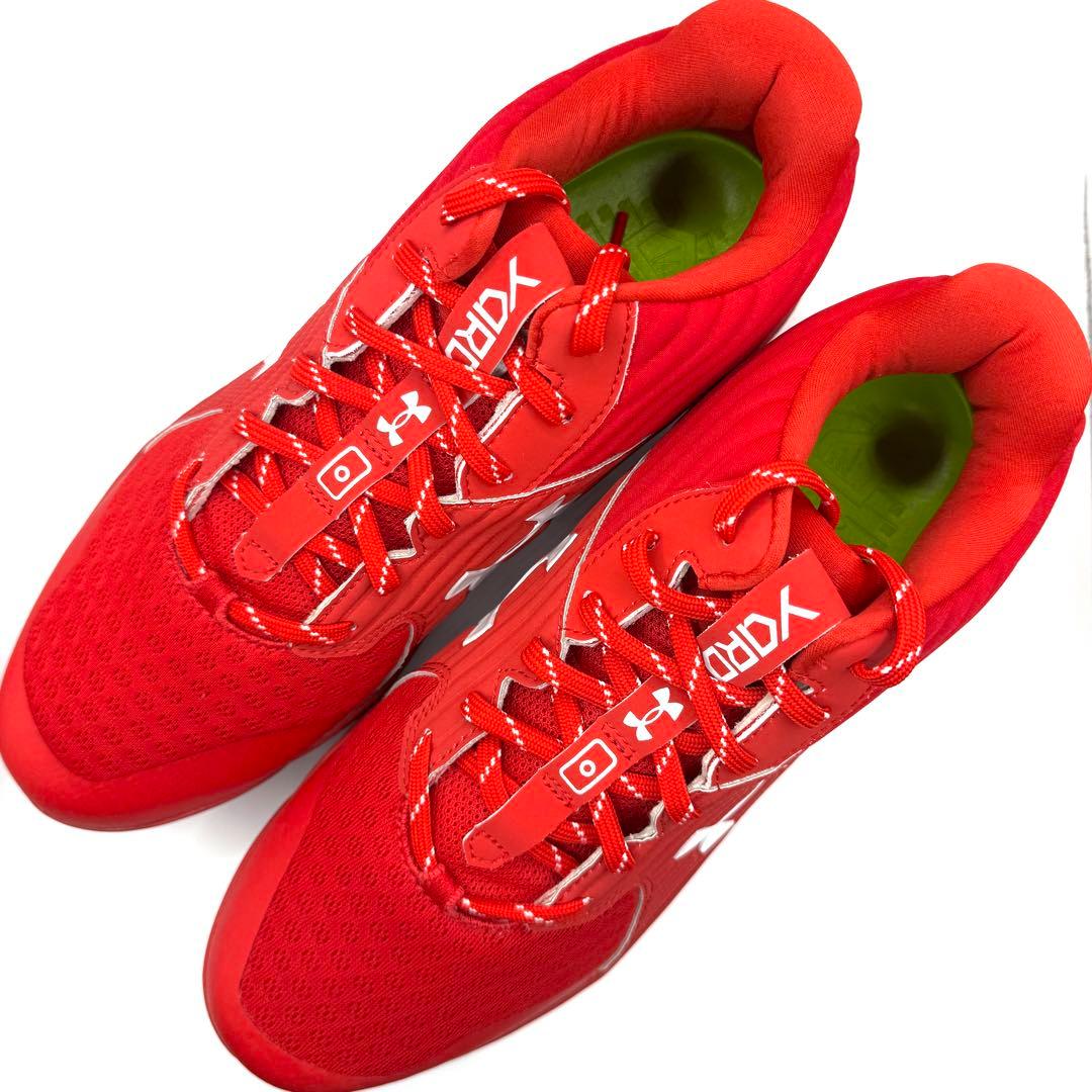 【新品】アンダーアーマー UA 野球 スパイクシューズ メンズ 赤 28.5cm