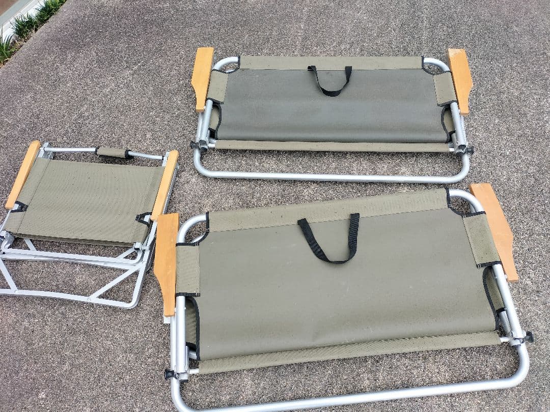 Coleman フォールディングベンチ2点 チェア1点 カーキ 3点セット