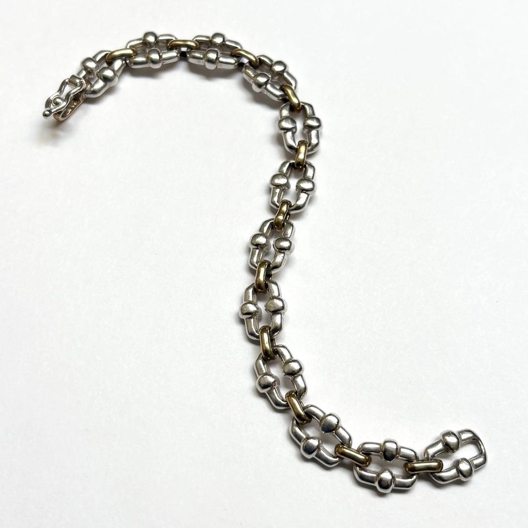 メキシコ製 taxco ヴィンテージ 925＆brass ブリック型ブレスレット