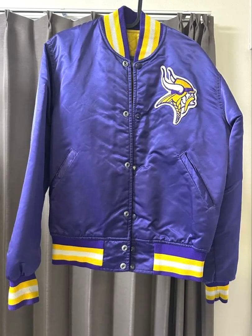 NFL バイキングス スタジャンS Majestic マジェスティック NFL バイキングス コットン スタジャン USA