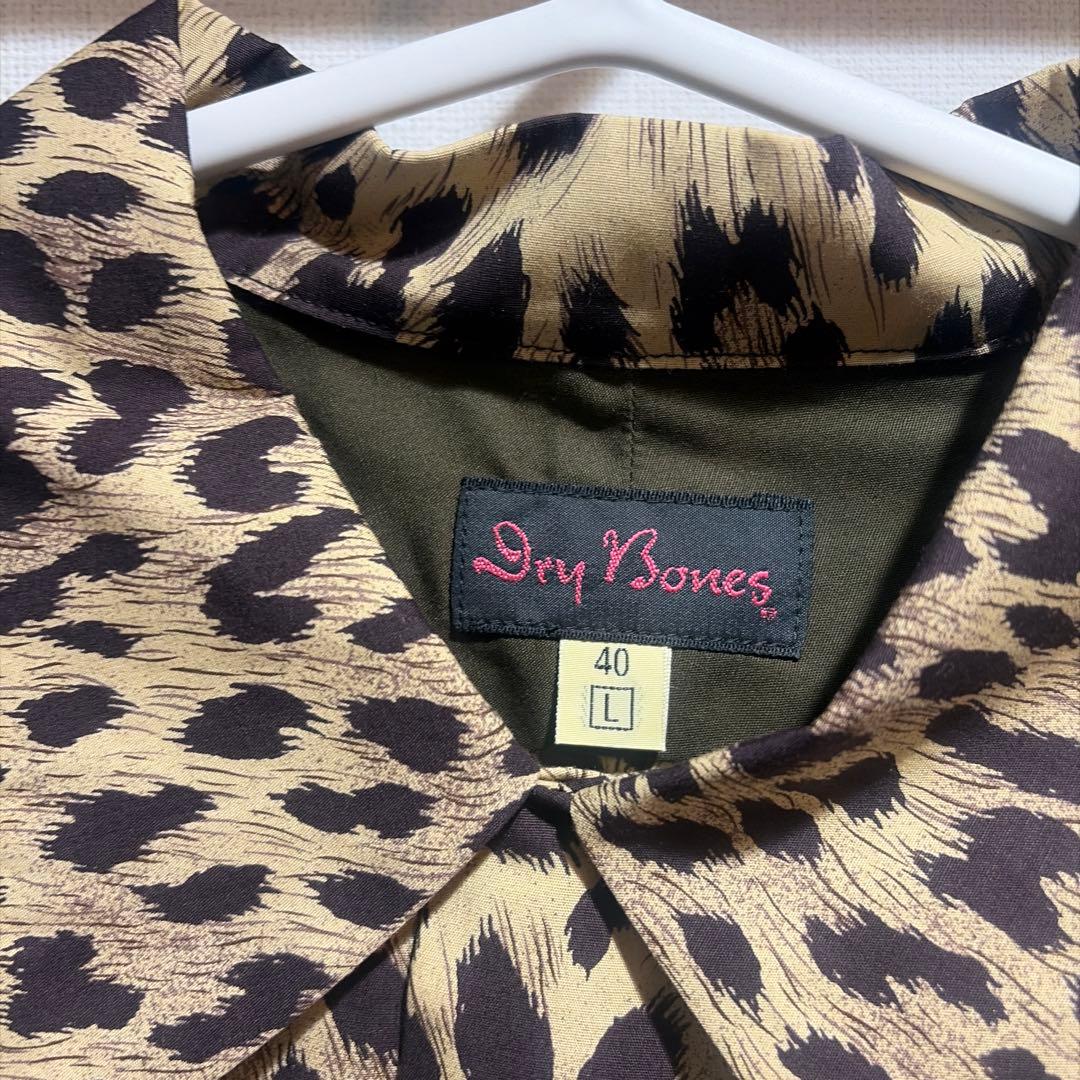Dry Bones ドライボーンズ ヒョウ柄 長袖シャツ L