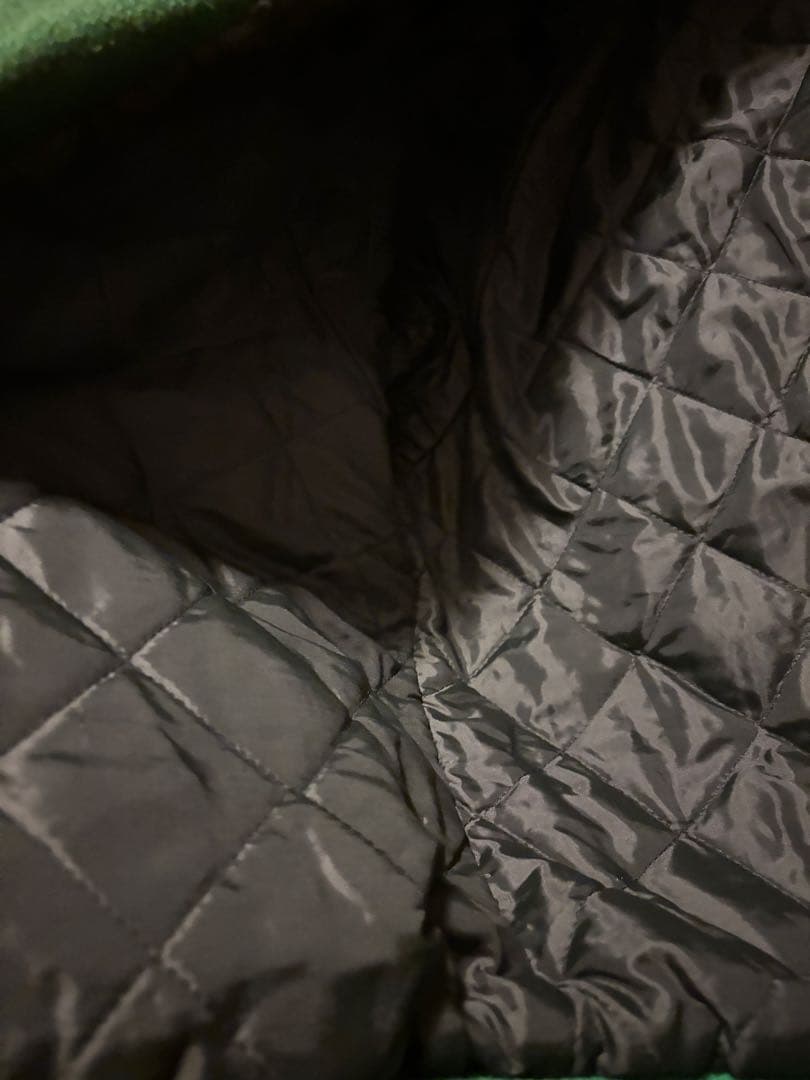 70s 80s USA製 スタジャン レザー 黒 緑 ラグラン 好配色 - メルカリ