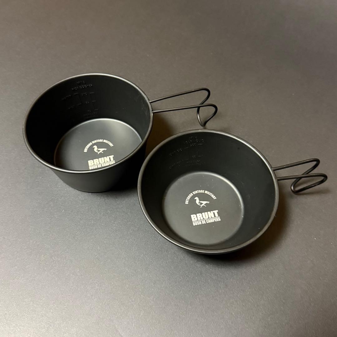 BushdeBrunt イコライル シェラカップ浅型 ブラック 2個セット BRUNT