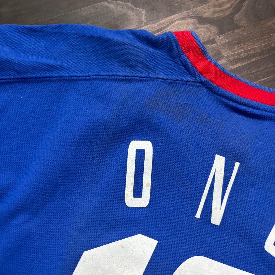 8SM1 小野伸二 日本代表 ゲームシャツ Tシャツ 18番 青 サッカー 古着
