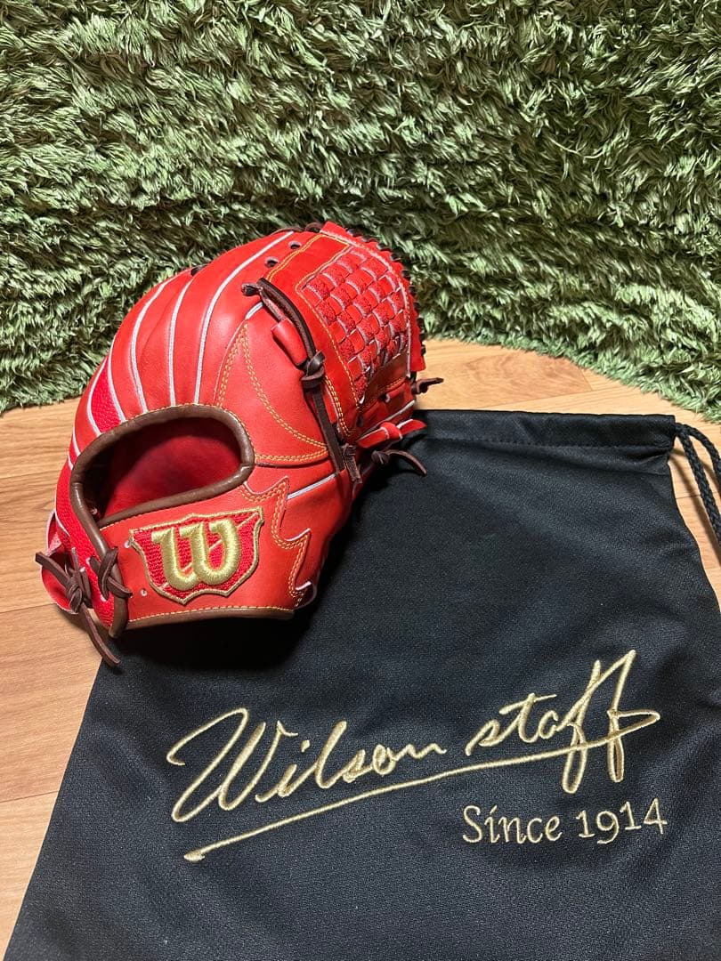 ウィルソンスタッフ デュアル 軟式投手用 DB型 スカーレットSS×Eオレンジ