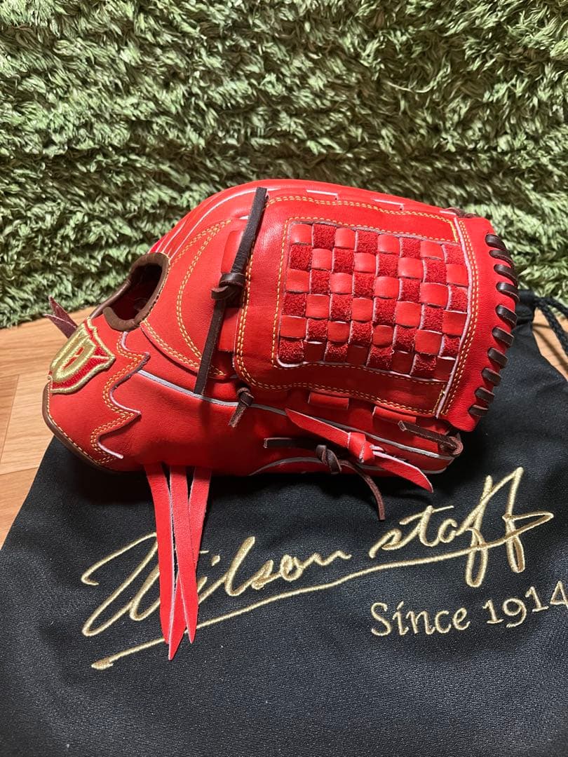 ウィルソンスタッフ デュアル 軟式投手用 DB型 スカーレットSS×Eオレンジ