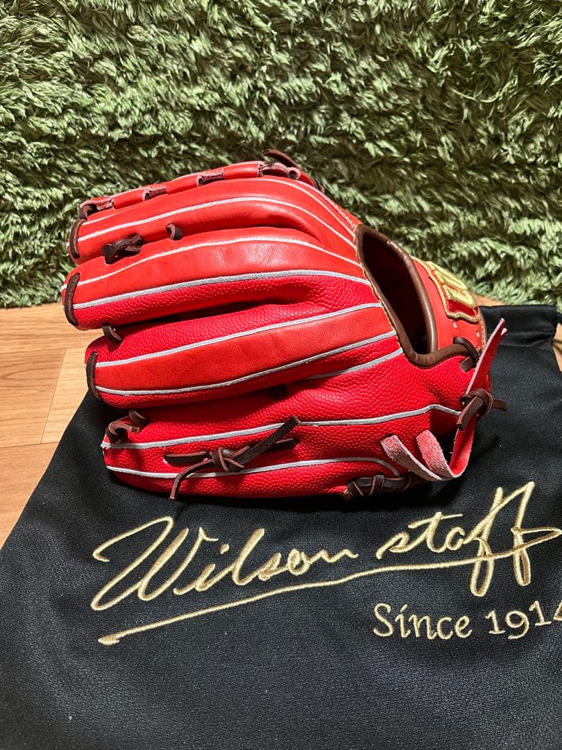 ウィルソンスタッフ デュアル 軟式投手用 DB型 スカーレットSS×Eオレンジ