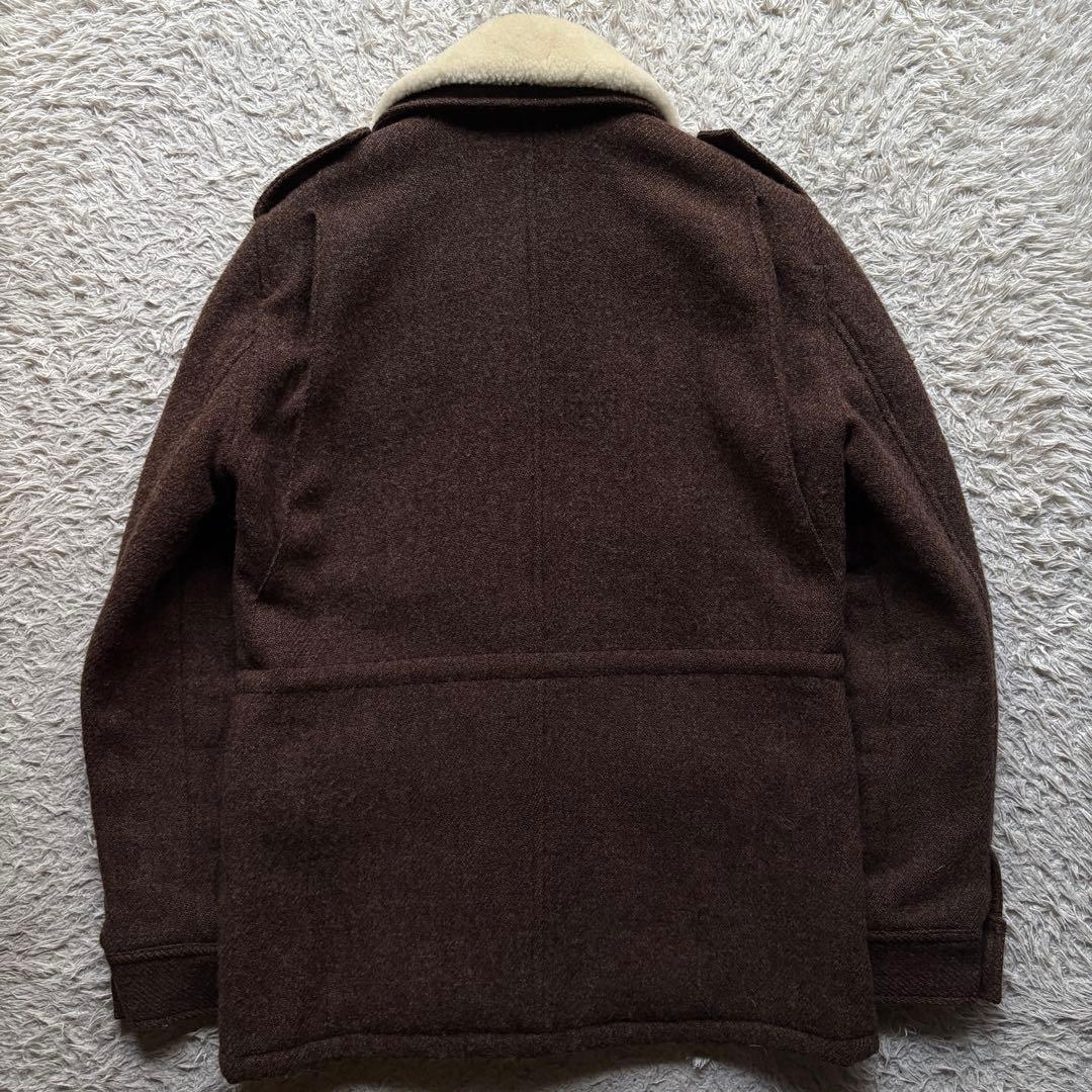 ☆L相当☆ APC ハリスツイード 比翼 ブルゾン ボア取り外し可 ダブルジップ