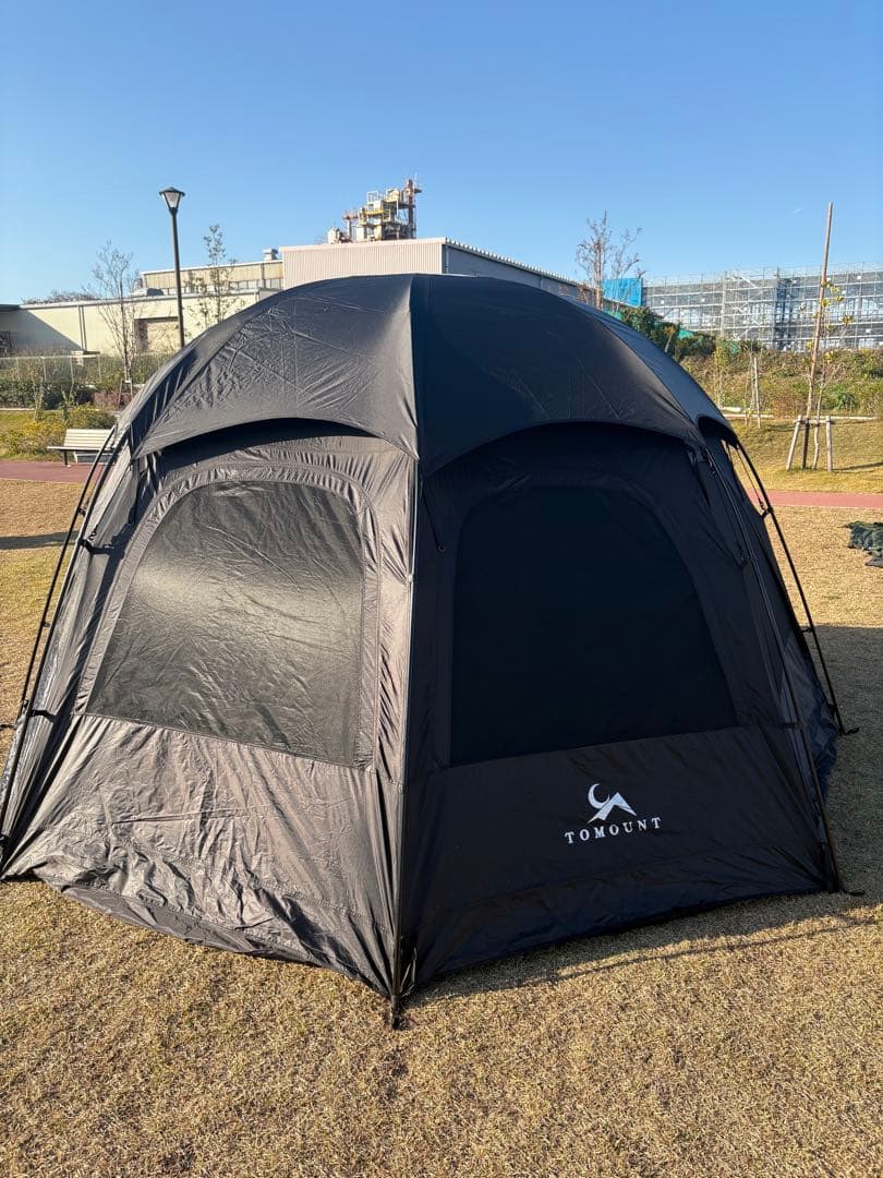 TOMOUNT ブラック ドーム型テント 230Tポリエステル素材 自立式.. Amazon.co.jp: MC ドームテント ポリエステル素材 自立式 耐引裂性