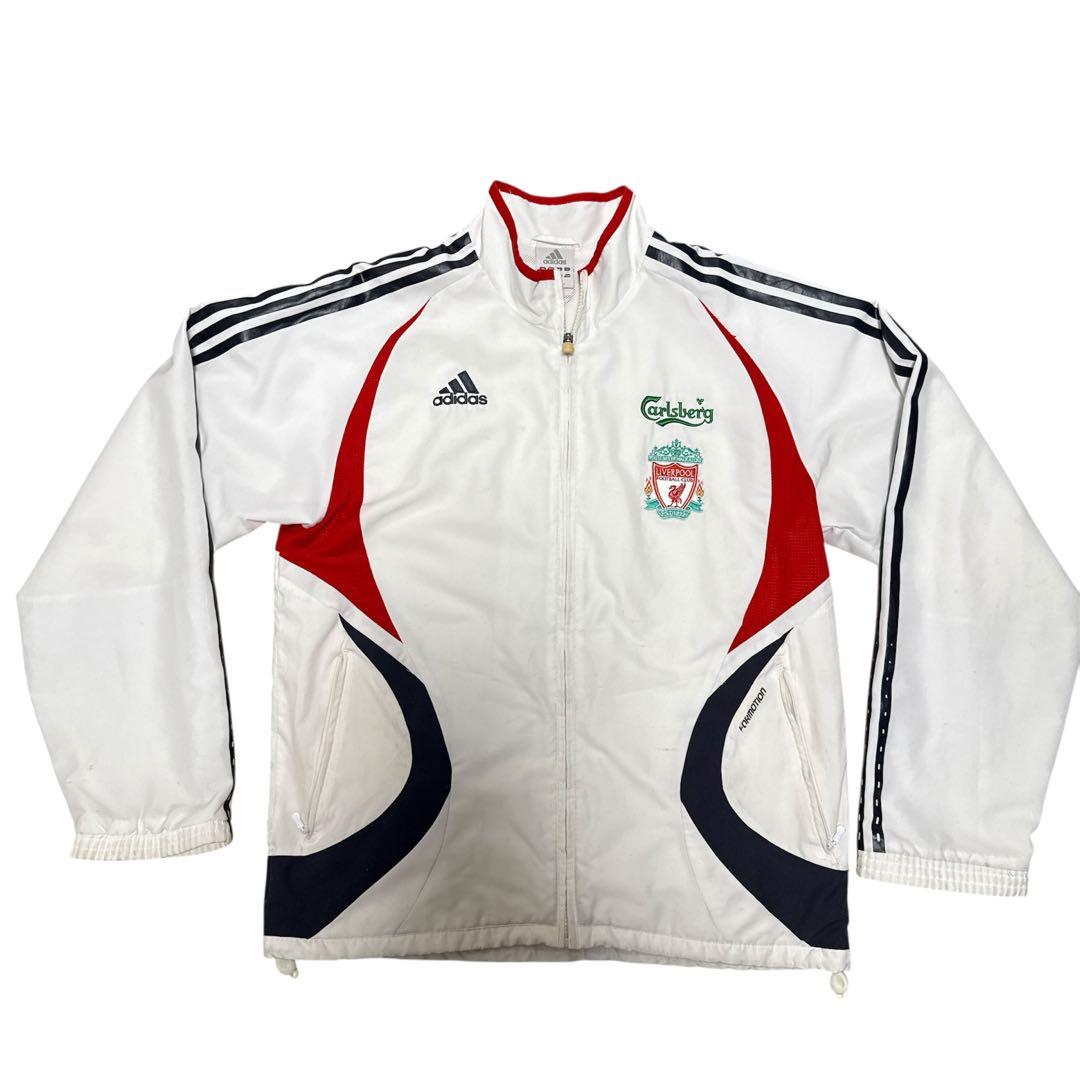 adidas リバプール ジャケット ホワイト リバプール アディダストラックスーツプレゼンテーション ジャケット