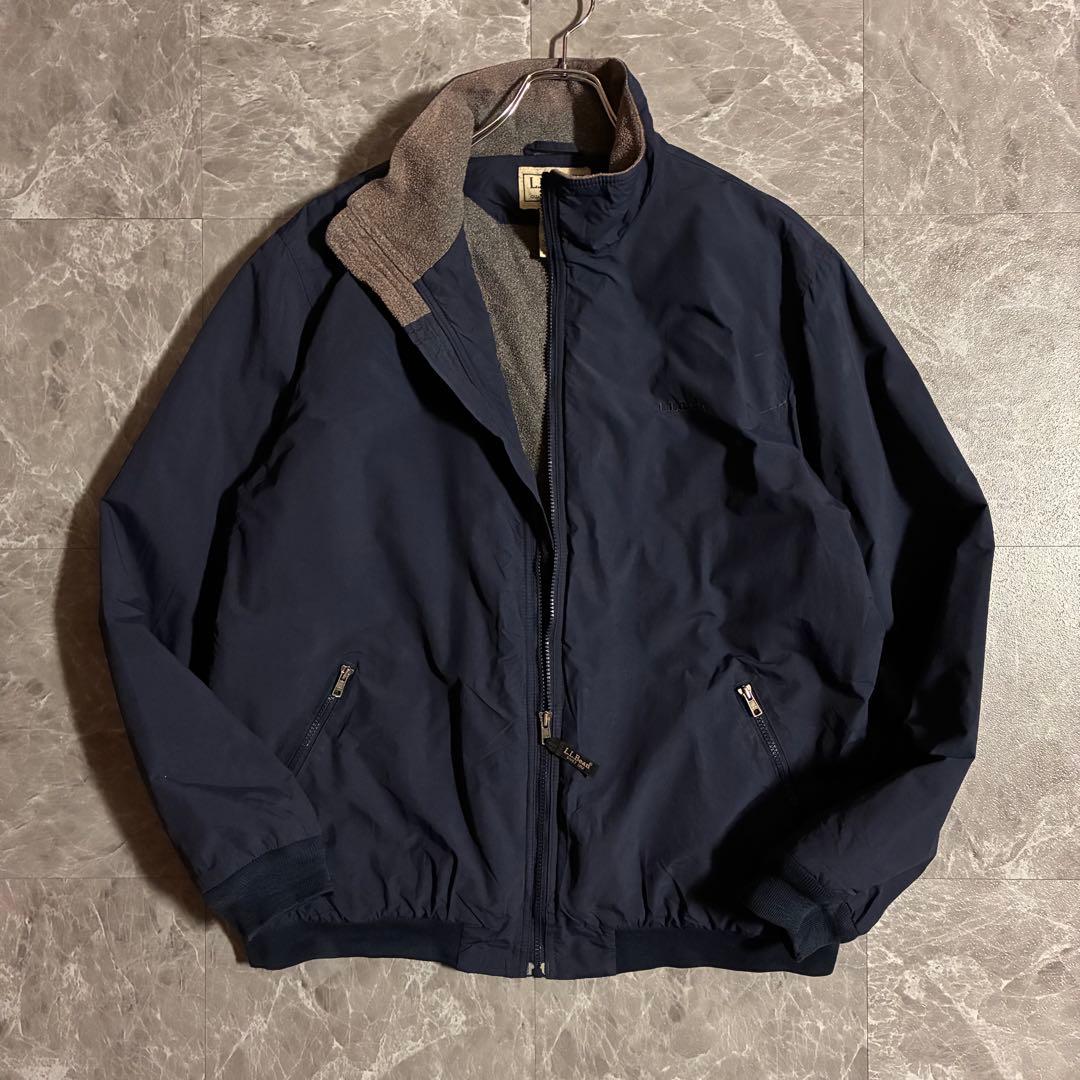 【希少】90s L.L.Bean ウォームアップジャケット刺繍ロゴ 古着 XL