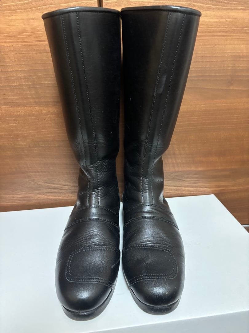 特攻ブーツ　ロングブーツ　黒　ブラック　バイク　トーヨコ　27.5cm 本革